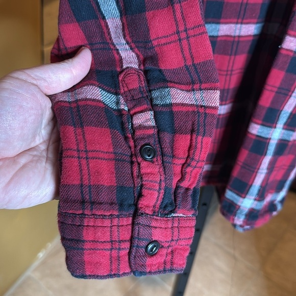 Sonoma Red Black Flannel Pullover Top Size XL - Picture 3 of 7